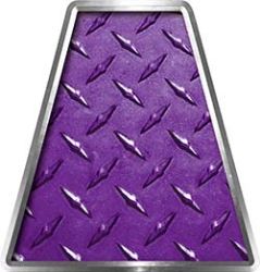 Fire Fighter, EMS, Rescue Helmet Tetrahedron Decal Reflective in Purple Diamond Plate