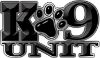 
	K-9 Unit Law Enforcement Police Dog Paw Decal in Black
