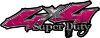 
	Super Duty Twisted Series 4x4 Truck Bedside or Fender Emblem Decals in Diamond Plate Pink
