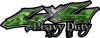 
	Heavy Duty Twisted Series 4x4 Truck Bedside or Fender Emblem Decals in Camo Green
