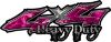 
	Heavy Duty Twisted Series 4x4 Truck Bedside or Fender Emblem Decals in Camo Pink
