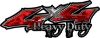
	Heavy Duty Twisted Series 4x4 Truck Bedside or Fender Emblem Decals in Camo Red
