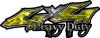 
	Heavy Duty Twisted Series 4x4 Truck Bedside or Fender Emblem Decals in Camo Yellow
