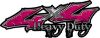 
	Heavy Duty Twisted Series 4x4 Truck Bedside or Fender Emblem Decals in Diamond Plate Pink
