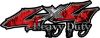 
	Heavy Duty Twisted Series 4x4 Truck Bedside or Fender Emblem Decals with Inferno Red Flames
