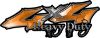 
	Heavy Duty Twisted Series 4x4 Truck Bedside or Fender Emblem Decals with Inferno Orange Flames
