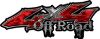 
	Off Road Twisted Series 4x4 Truck Bedside or Fender Emblem Decals in Camo Red
