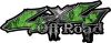 
	Off Road Twisted Series 4x4 Truck Bedside or Fender Emblem Decals with Inferno Green Flames
