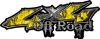 
	Off Road Twisted Series 4x4 Truck Bedside or Fender Emblem Decals with Inferno Yellow Flames
