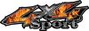  
	Sport Twisted Series 4x4 Truck Bedside or Fender Emblem Decals with Inferno Flames 
