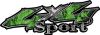  
	Sport Twisted Series 4x4 Truck Bedside or Fender Emblem Decals with Inferno Green Flames 
