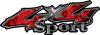  
	Sport Twisted Series 4x4 Truck Bedside or Fender Emblem Decals with Inferno Red Flames 
