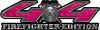 
	Firefighter Fire Department Maltese Cross 4x4 Fire Fighter Edition Decals in Pink Diamond Plate
