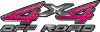 
	4x4 Off Road ATV Truck or SUV Decals in Pink Diamond Plate
