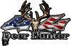 
	Deer Hunter Twisted Series 4x4 Truck Bedside or Fender Emblem Decals with American Flag

