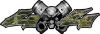 
	Twin Piston with Crazy Skull 4x4 ATV Truck or SUV Decals in Camouflage
