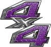 
	4x4 ATV Truck or SUV Bedside or Fender Decals in Purple Diamond Plate
