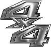 
	4x4 ATV Truck or SUV Bedside or Fender Decals in Silver
