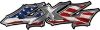 
	Twisted Series 4x4 Truck Bedside or Fender Emblem Decals with American Flag
