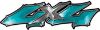 
	Twisted Series 4x4 Truck Bedside or Fender Emblem Decals in Teal
