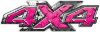 
	4x4 ATV Truck or SUV Bedside or Fender Decals in Pink Diamond Plate
