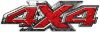 
	4x4 ATV Truck or SUV Bedside or Fender Decals in Red Diamond Plate
