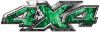 
	4x4 ATV Truck or SUV Bedside or Fender Decals in Green Inferno Flames
