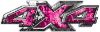 
	4x4 ATV Truck or SUV Bedside or Fender Decals in Pink Inferno Flames
