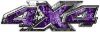 
	4x4 ATV Truck or SUV Bedside or Fender Decals in Purple Inferno Flames

