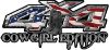 
	Cowgirl Edition with Boots 4x4 ATV Truck or SUV Vehicle Decal / Sticker Kit with American Flag
