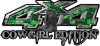 
	Cowgirl Edition with Boots 4x4 ATV Truck or SUV Vehicle Decal / Sticker Kit in Green Inferno Flames
