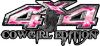 
	Cowgirl Edition with Boots 4x4 ATV Truck or SUV Vehicle Decal / Sticker Kit in Pink
