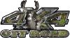 
	Deer Hunting Edition with Buck and Doe 4x4 ATV Truck or SUV Vehicle Decal / Sticker Kit in Camouflage
