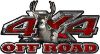 
	Deer Hunting Edition with Buck and Doe 4x4 ATV Truck or SUV Vehicle Decal / Sticker Kit in Red Camouflage
