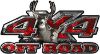 
	Deer Hunting Edition with Buck and Doe 4x4 ATV Truck or SUV Vehicle Decal / Sticker Kit in Red Inferno Flames
