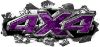 
	Ripped Torn Metal Tear 4x4 Chevy GMC Ford Toyota Dodge Truck Quad or SUV Sticker Set / Decal Kit in Purple Camouflage
