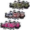 Ripped Metal 4x4 Decals