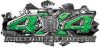 
	4x4 Firefighter Edition Ripped Torn Metal Tear Truck Quad or SUV Sticker Set / Decal Kit in Green Diamond Plate
