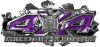 
	4x4 Firefighter Edition Ripped Torn Metal Tear Truck Quad or SUV Sticker Set / Decal Kit in Purple
