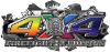 
	4x4 Firefighter Edition Ripped Torn Metal Tear Truck Quad or SUV Sticker Set / Decal Kit with Rainbow Colors
