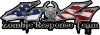 
	Twisted Series 4x4 Truck Zombie Response Team Decals / Stickers with American Flag
