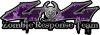 
	Twisted Series 4x4 Truck Zombie Response Team Decals / Stickers in Real Purple Inferno Flames
