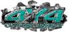 
	4x4 Cowgirl Edition Ripped Torn Metal Tear Truck Quad or SUV Sticker Set / Decal Kit in Teal Diamond Plate
