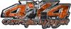 
	4x4 Cowgirl Edition Pickup Farm Truck Quad or SUV Sticker Set / Decal Kit in Orange Camouflage
