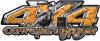 
	4x4 Cowgirl Edition Pickup Farm Truck Quad or SUV Sticker Set / Decal Kit in Orange Diamond Plate
