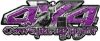 
	4x4 Cowgirl Edition Pickup Farm Truck Quad or SUV Sticker Set / Decal Kit in Purple Diamond Plate
