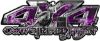 
	4x4 Cowgirl Edition Pickup Farm Truck Quad or SUV Sticker Set / Decal Kit in Purple Inferno Flames
