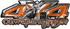 
	4x4 Cowgirl Edition Pickup Farm Truck Quad or SUV Sticker Set / Decal Kit in Orange
