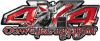 
	4x4 Cowgirl Edition Pickup Farm Truck Quad or SUV Sticker Set / Decal Kit in Red

