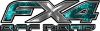 
	Ford F-150 4x4 Truck FX4 Off Road Style Decal Kit in Teal Inferno Flames
